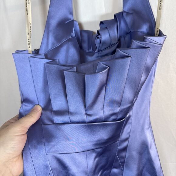 Karen Millen DL210 Pale Blue Cocktail Dress Size 4 NWT - Picture 11 of 16